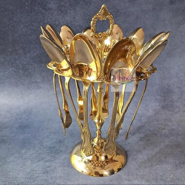 Handmade Pure Brass Golden Cutlery Set