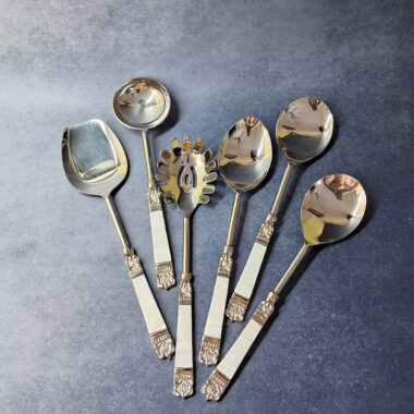 Mother of Pearl Stainless Steel Serving Spoons Set