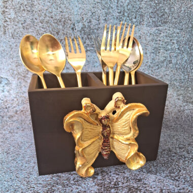 Wooden Cutlery cum Remote Stand