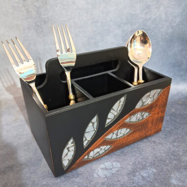 Wooden Cutlery cum Remote Stand