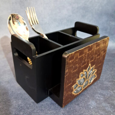 Wooden Cutlery cum Remote Stand