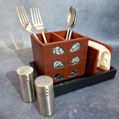Wooden Cutlery cum Remote Stand
