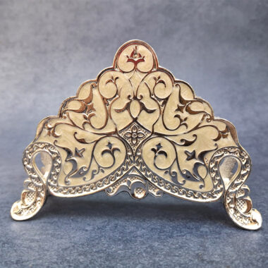 The Designer Zinc Alloy Silver Crown Shaped Napkin/Tissue Holder